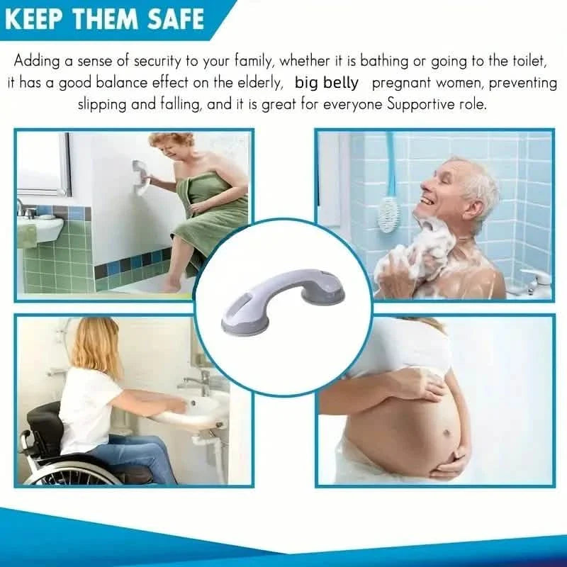 Shower Grab Bars for Seniors – 2-Pack Non-Slip Bathtub Safety Handle