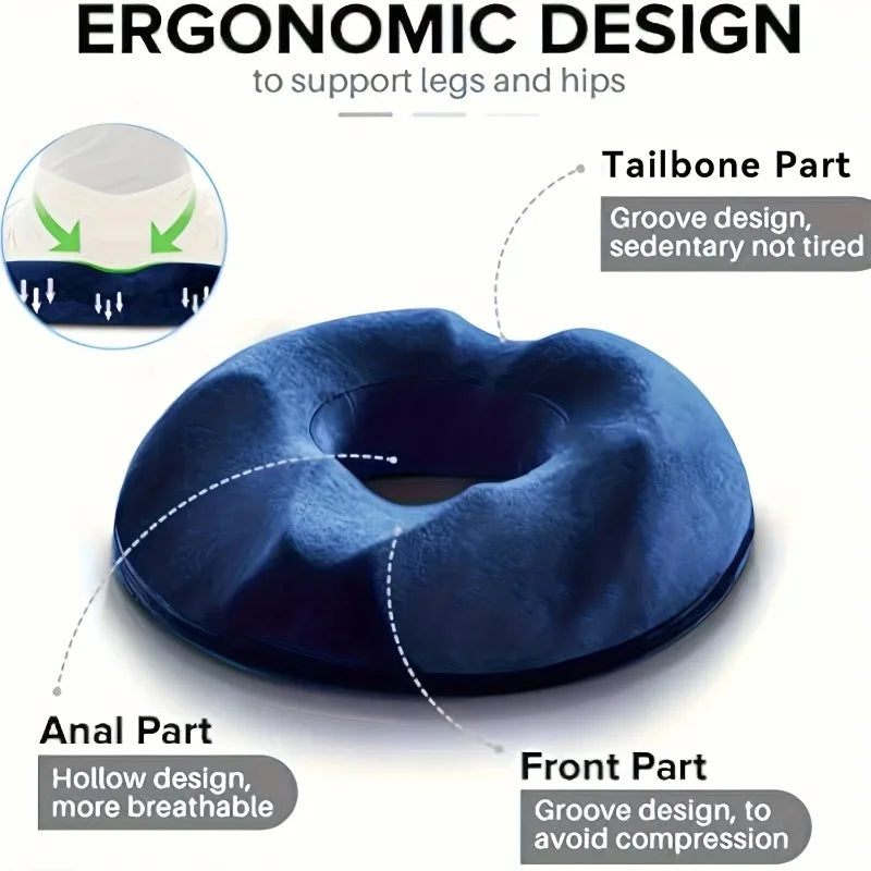 U-Shaped Memory Foam Seat Cushion – Coccyx & Tailbone Pain Relief