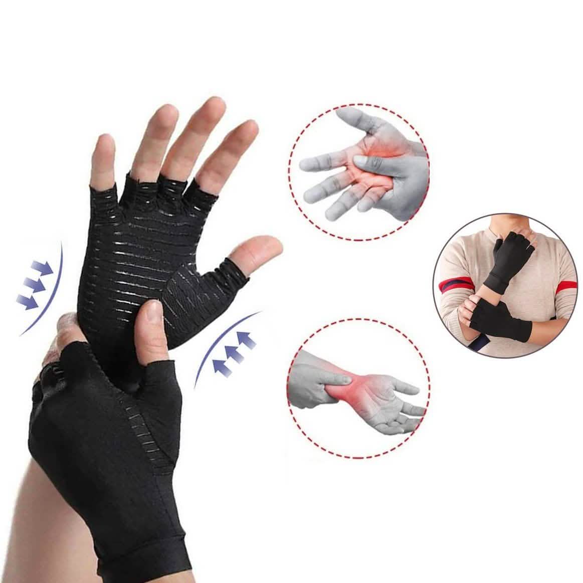 Copper Compression Gloves for Arthritis – Wrist & Finger Support