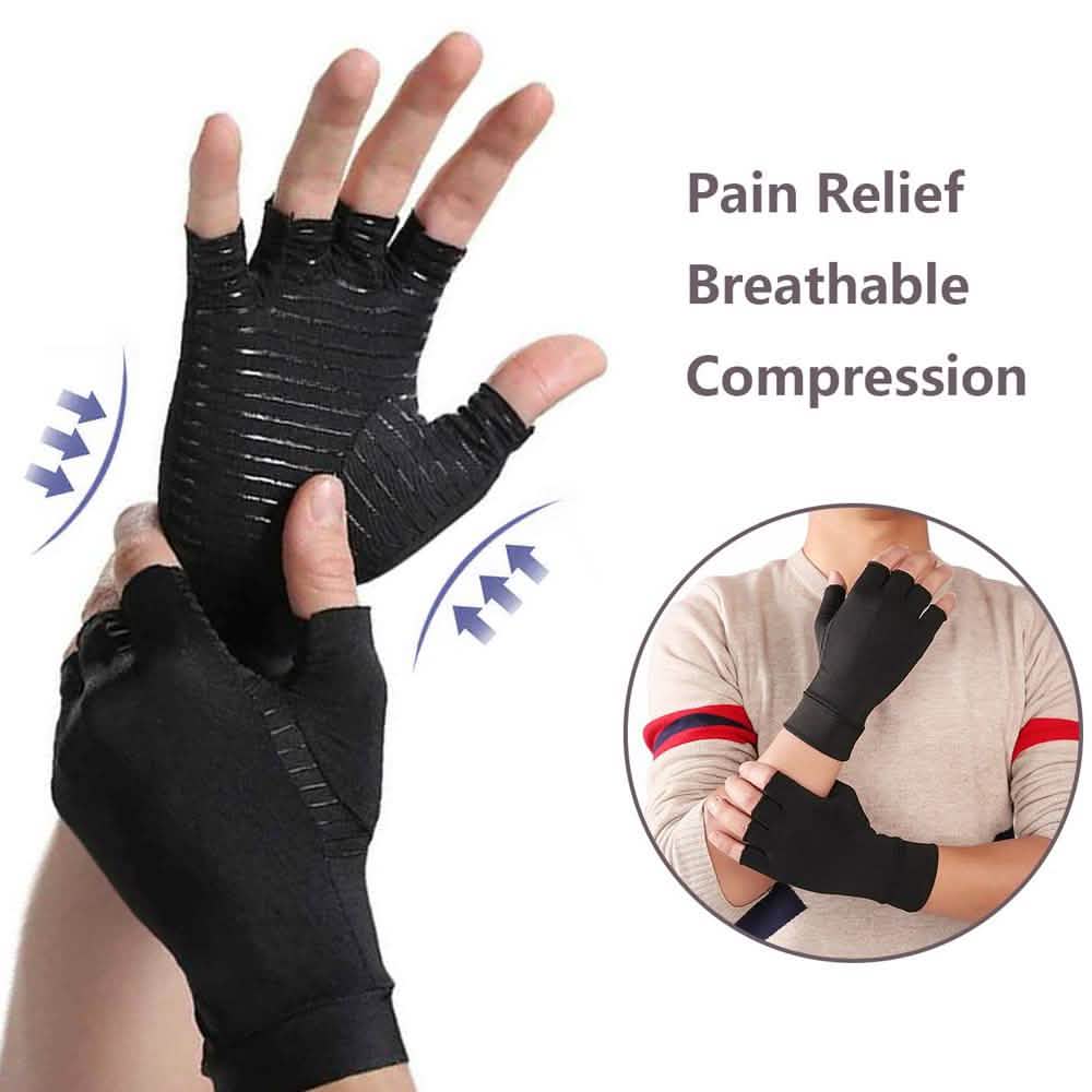 Copper Compression Gloves for Arthritis – Wrist & Finger Support