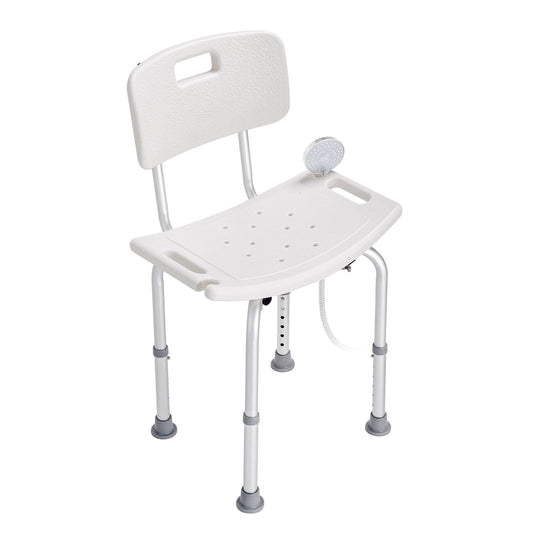 Adjustable Shower Chair for Seniors – Non-Slip, Height Adjustable, 350 lb Capacity