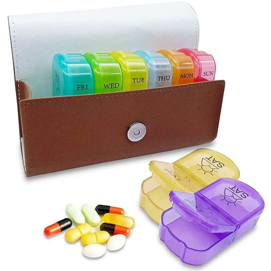 7-Day Pill Organizer for Seniors – Large AM/PM Weekly Case